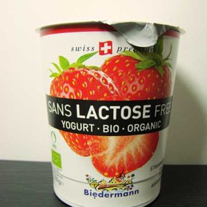 Iogurt de maduixa sense lactosa 200gr BIEDERMANN