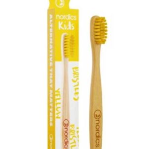 Raspall de dents per nens de bambú groc NORDICS