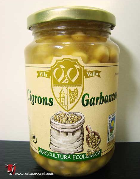 Cigrons cuits 370gr VILA VELLA (Cal Valls)