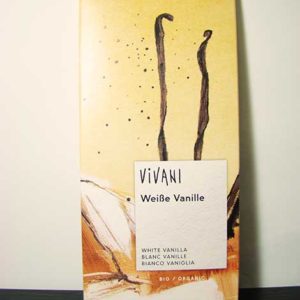 Xocolata blanca amb vainilla 80gr VIVANI