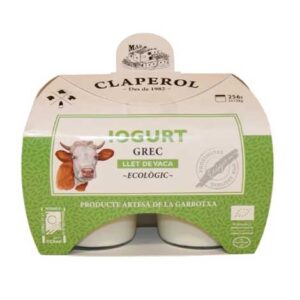 Iogurt grec de vaca natural 2x128gr CLAPEROL