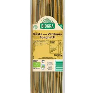 Espagueti amb vegetals 250 gr BIOGRÀ