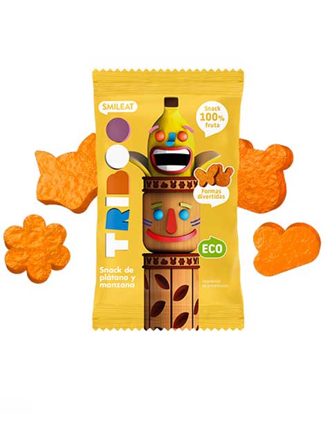 Snacks de plàtan i poma 25 gr SMILEAT Snacks de plàtan i poma 25 gr SMILEAT